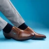 Alberto Torresi Hungary Series 607 Branded Sole Tan Formal Shoes
