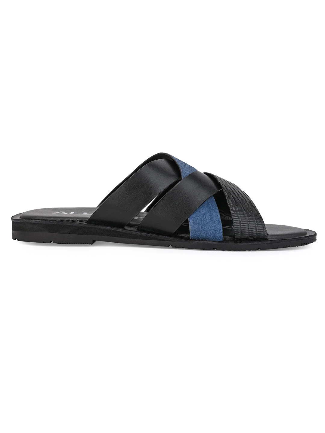Alberto Torresi 270 Trendy Non Stitched StrapBlue Leather Slippers 3 Alberto Torresi 270 Trendy Non Stitched StrapBlue Leather Slippers - Image 3