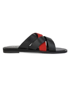 Alberto Torresi 270 Trendy Non Stitched Strap RedLeather Slippers -Alberto Torresi Sale Store DSC 8442 2