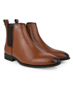 Alberto Torresi Synthetic Tan Chelsea Boots For Men -Alberto Torresi Sale Store DSC 9150