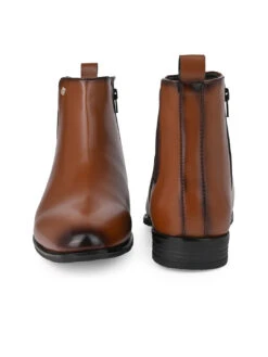 Alberto Torresi Synthetic Tan Chelsea Boots For Men -Alberto Torresi Sale Store DSC 9153